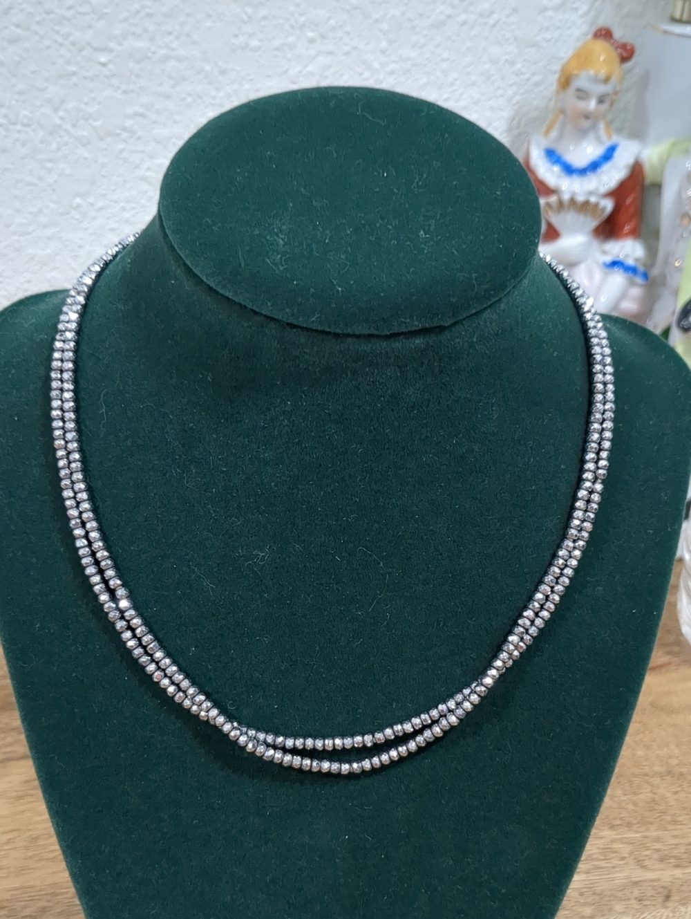 LUCAS LAMETH Classic Double Strand Sterling Silver Necklace - Women Jewelry